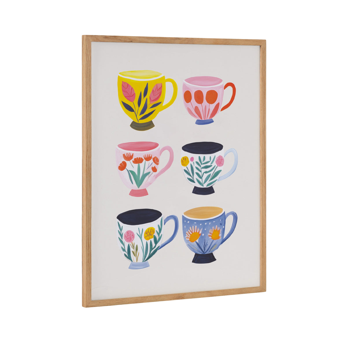 Gallery Botanical Coffee Shop Tea Cups Print by The Creative Bunch Studio