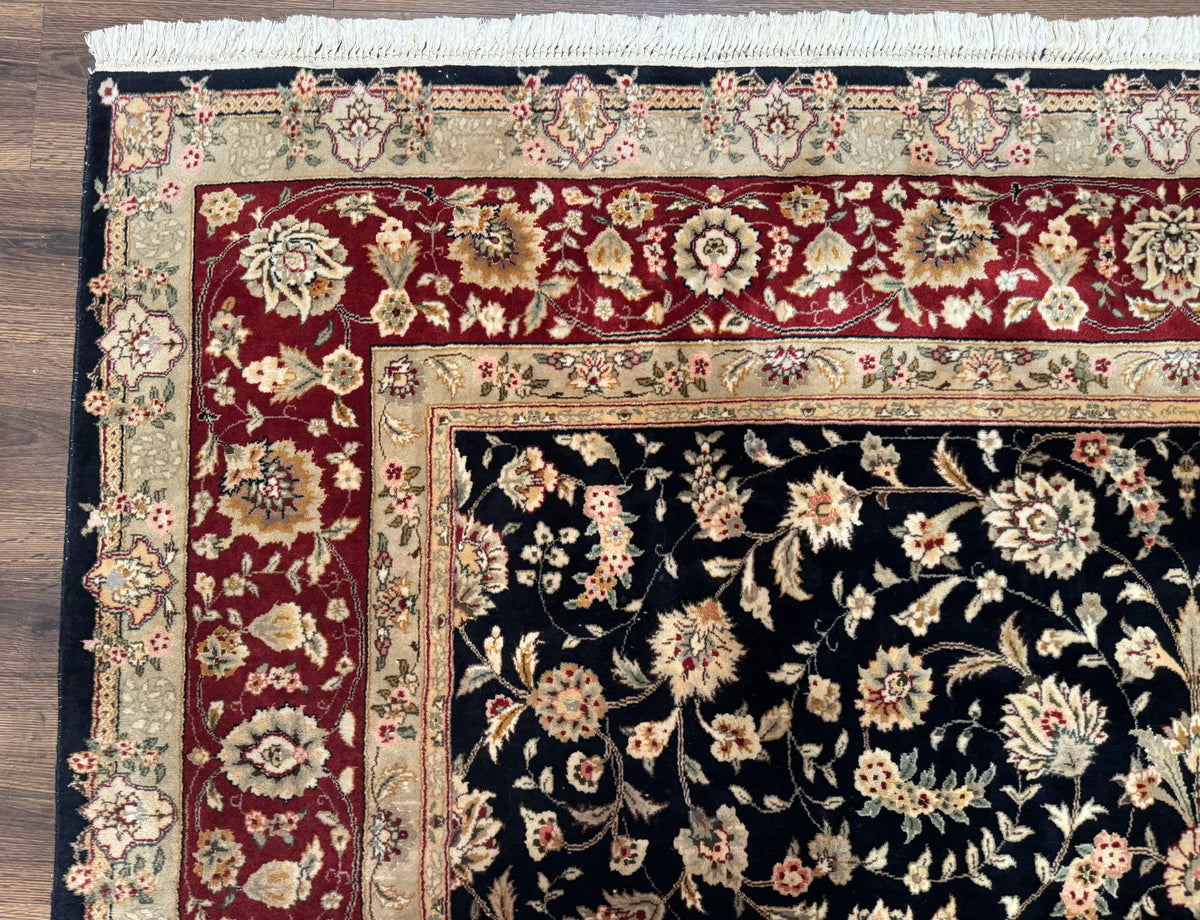 Sino Persian Rug 8x10, Black and Red, Floral Allover - Jewel Rugs, view 6