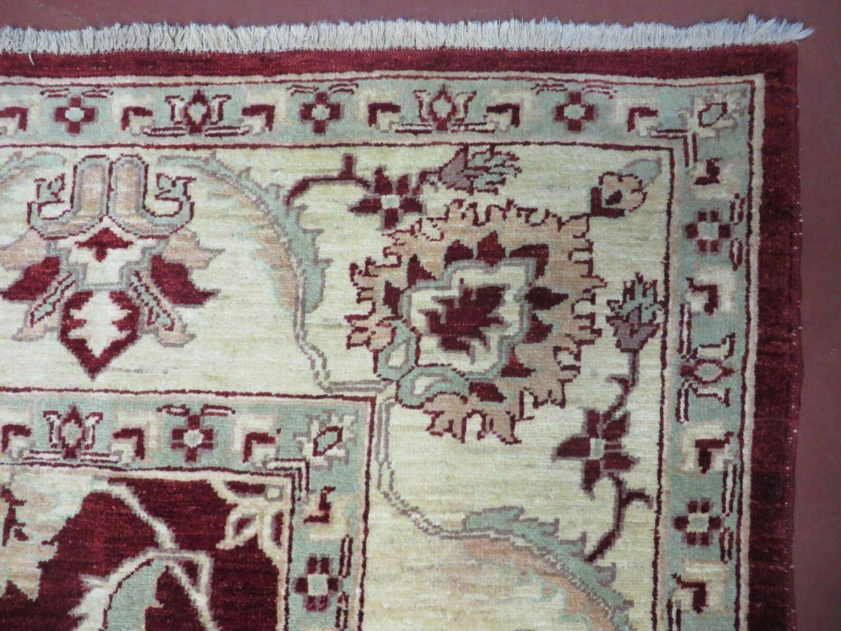 8' X 10' Vintage Fine Handmade Peshawar Agra Chobi Rug - Jewel Rugs, view 8