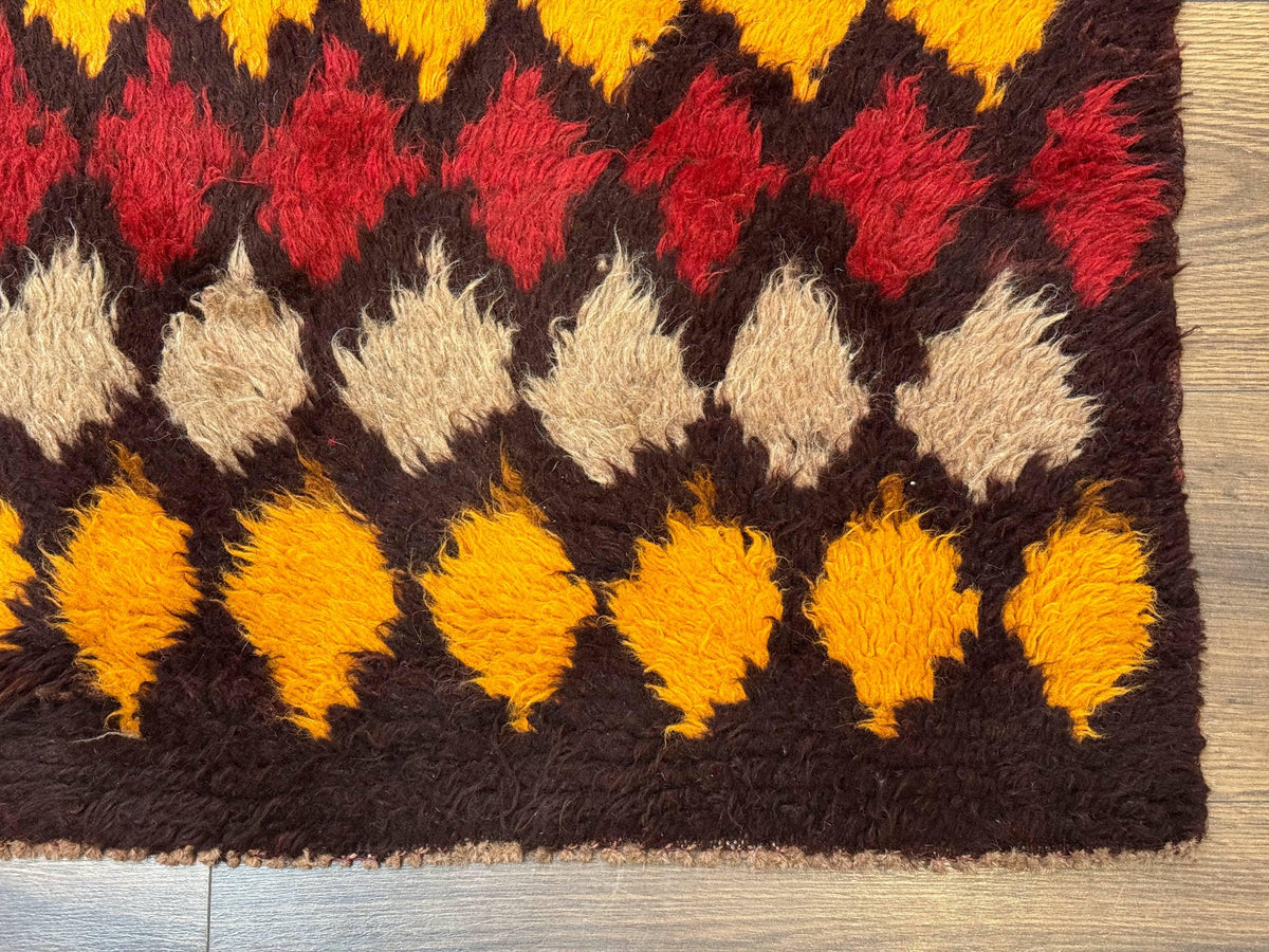 Shaggy Balouch Rug 3x4, Tribal Rug, Afghan Rug, Brown, Multicolor - Jewel Rugs, view 10