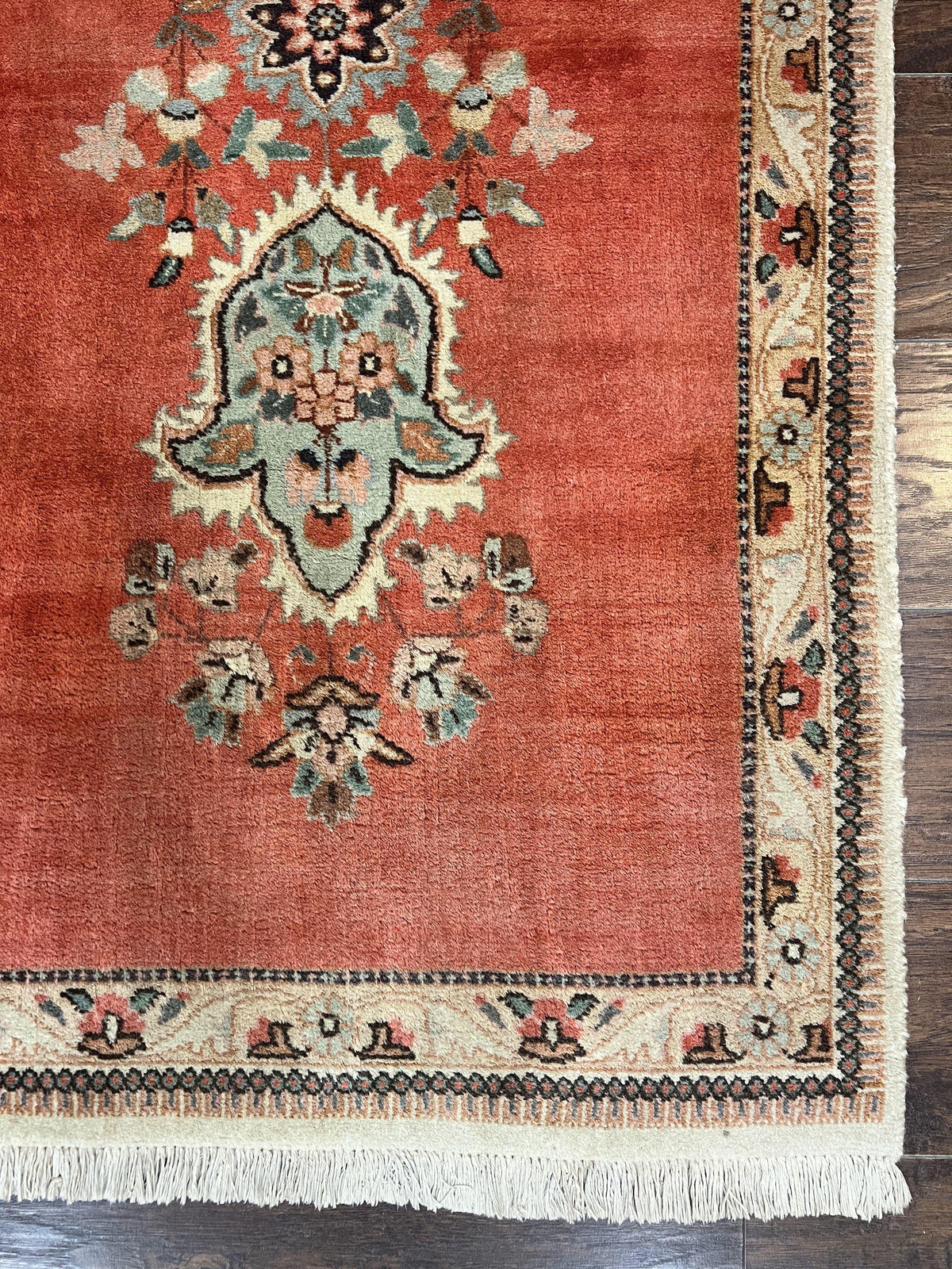 Persian Tabriz Runner Rug 3 x 12, Open Field, Terracotta - Jewel Rugs, view 10