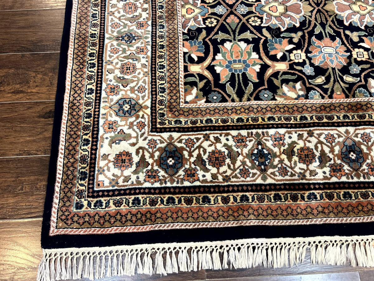 Indo Persian Bidjar Rug 6x10, Vintage Handmade Wool Carpet, Allover Pattern - Jewel Rugs, view 8