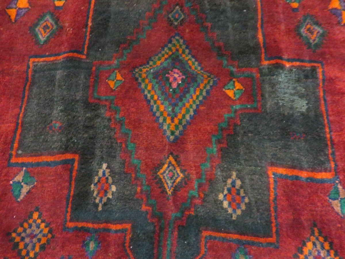 4' X 8' Antique Handmade India Geometric Oriental Wool Rug Veg Dyes Nice - Jewel Rugs, view 11