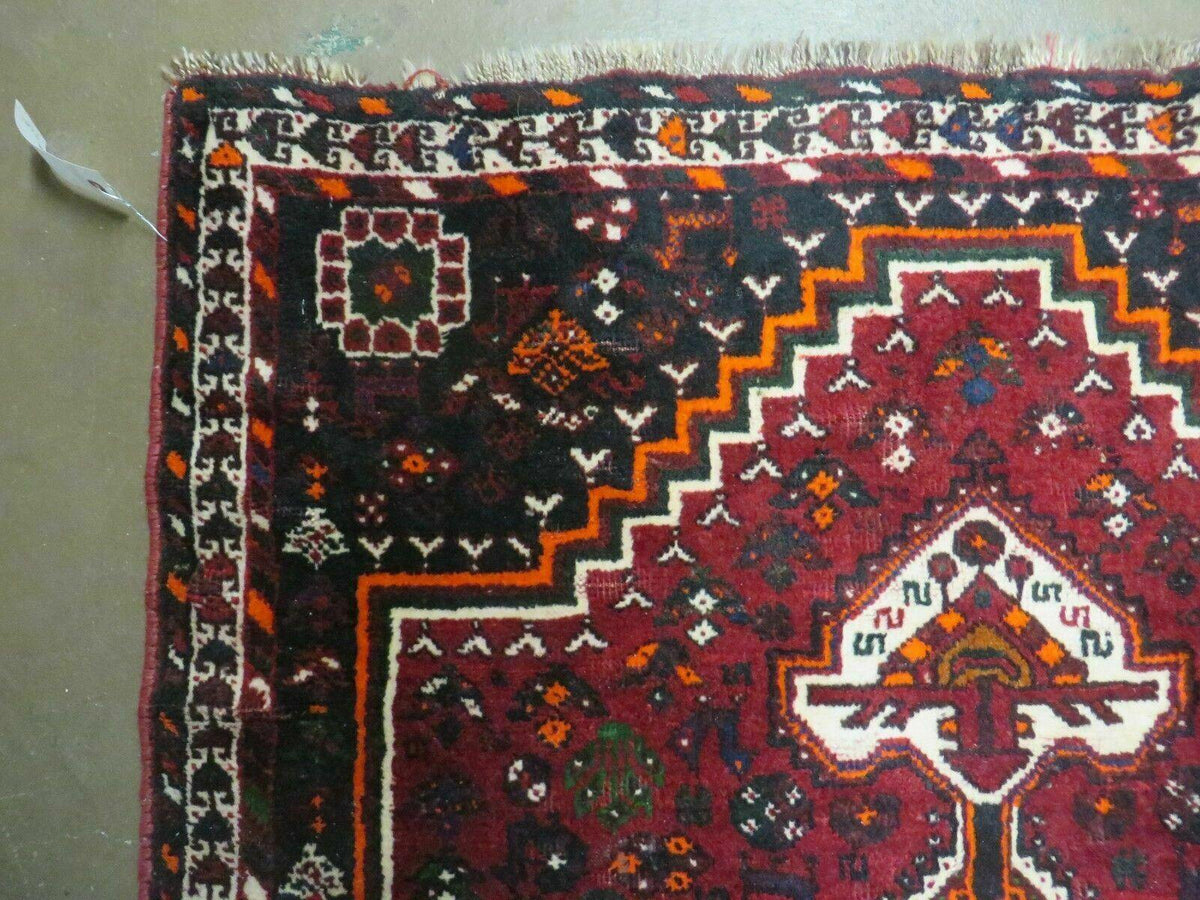 4' X 6' Antique Handmade Turkish Wool Veg Dyes Rug Organic Red Nice M10 - Jewel Rugs, view 7