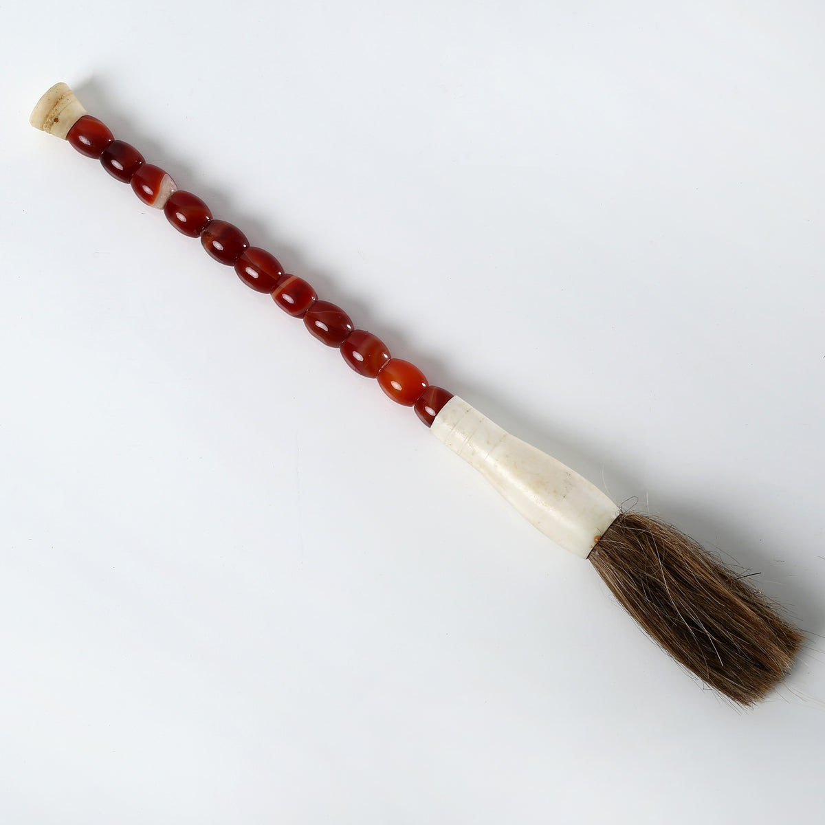 Approx. 13" Long Agate Calligraphy Brush Natural Garnet