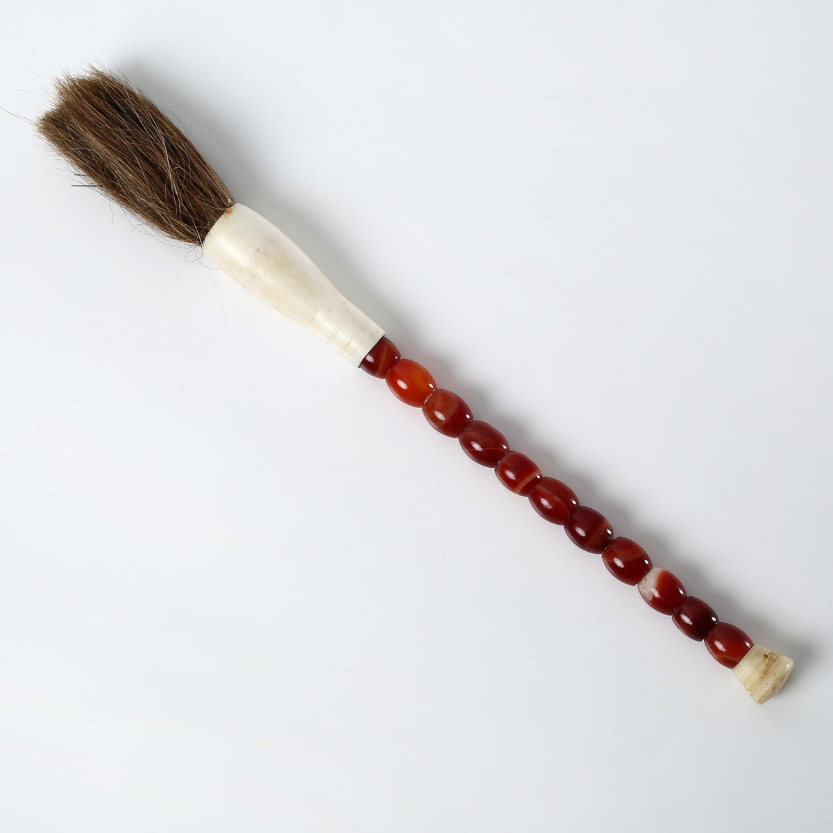 Approx. 13" Long Agate Calligraphy Brush Natural Garnet