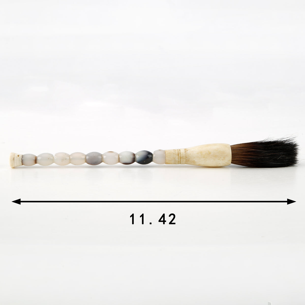 11" Calligraphy Brush Neutral Stone Beads