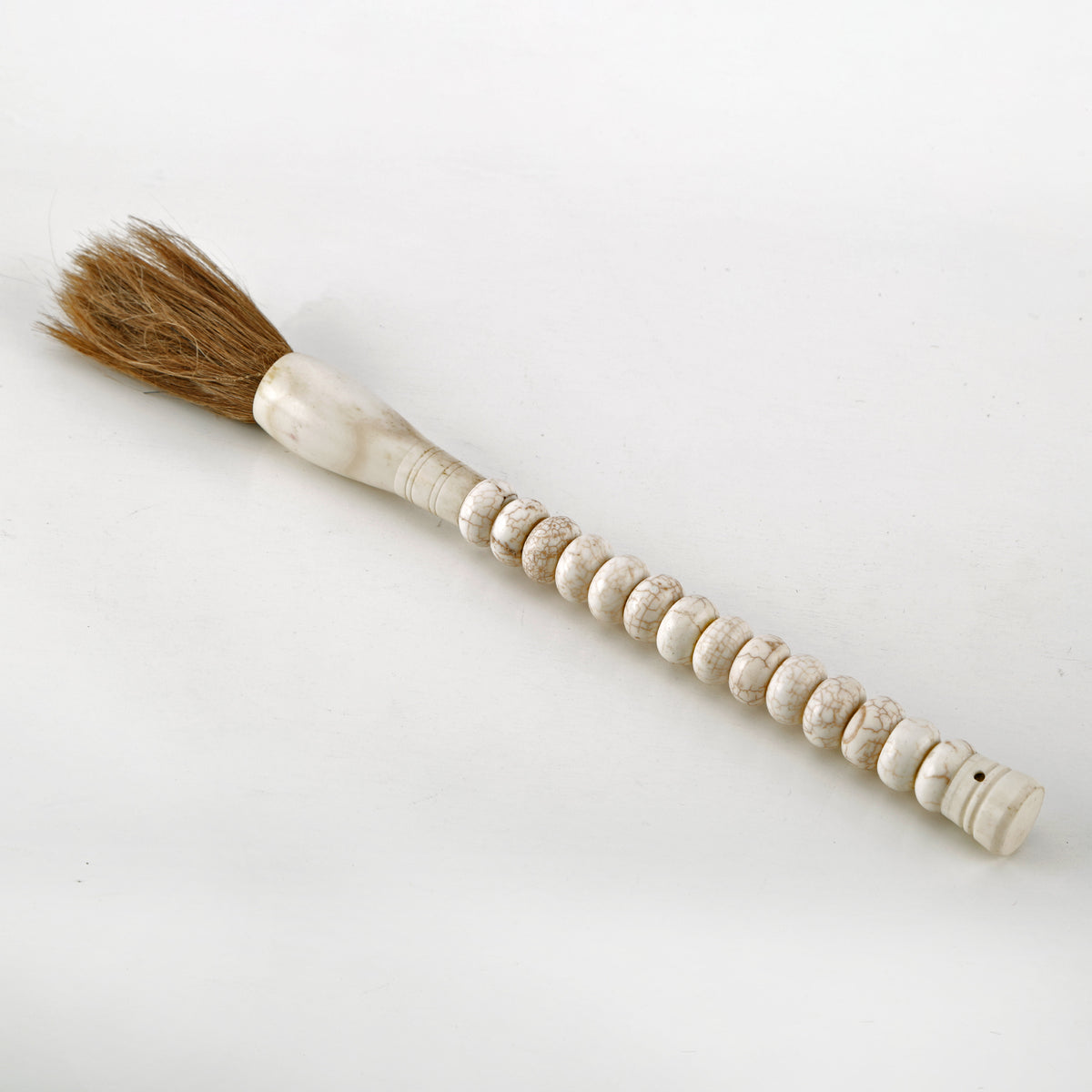 12" Calligraphy Brush Neutral Marble Beads