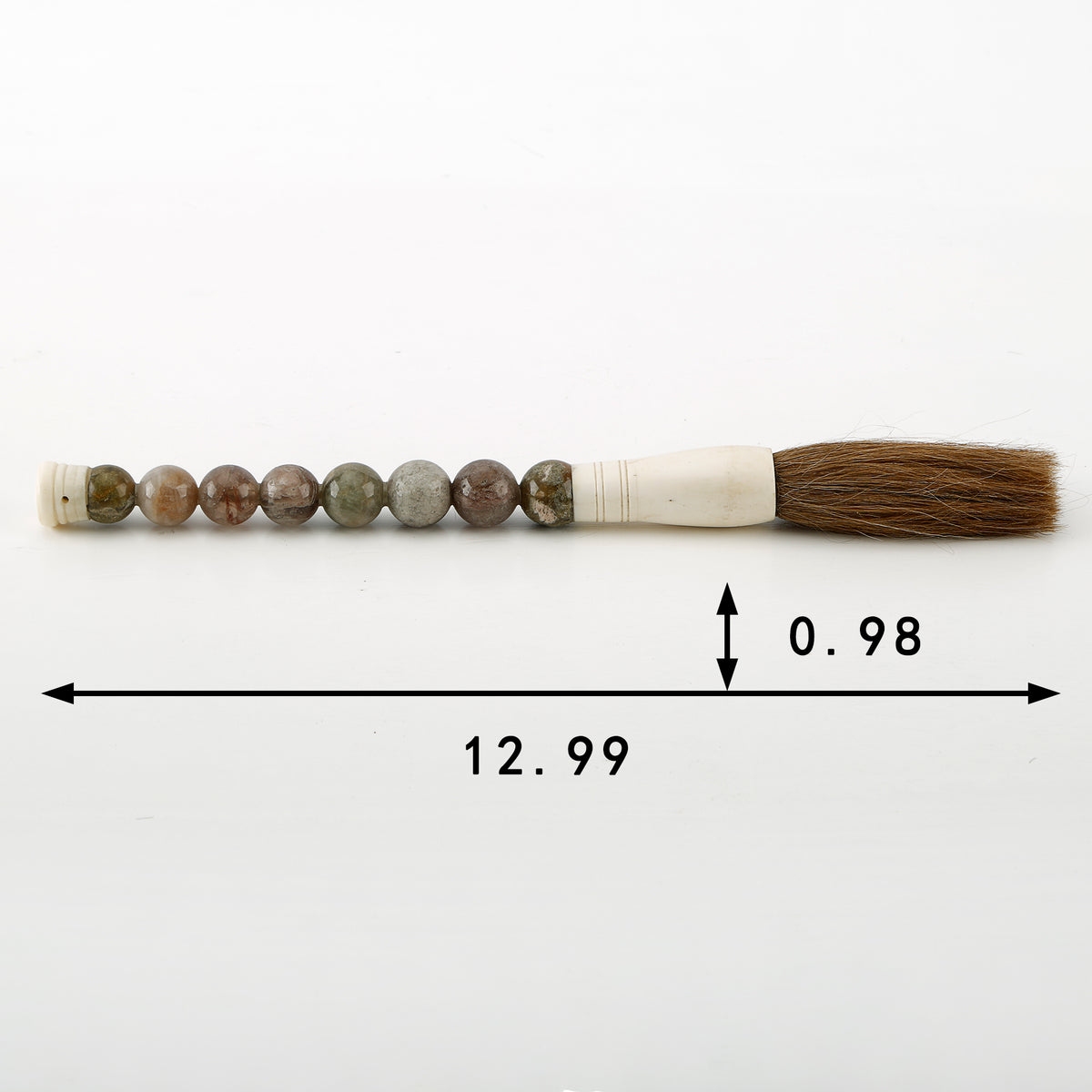 Approx.13" Calligraphy Brush with Small Natural Crystal Ball
