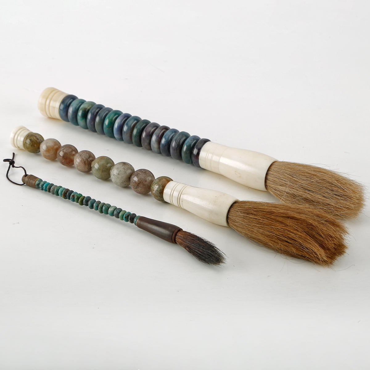 Approx.13" Calligraphy Brush with Small Natural Crystal Ball