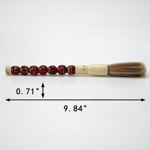 Approx.10"colored glass beads calligraphy brush scarlet image 2