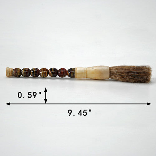 Approx.10"colored glass beads calligraphy brush amber image 2