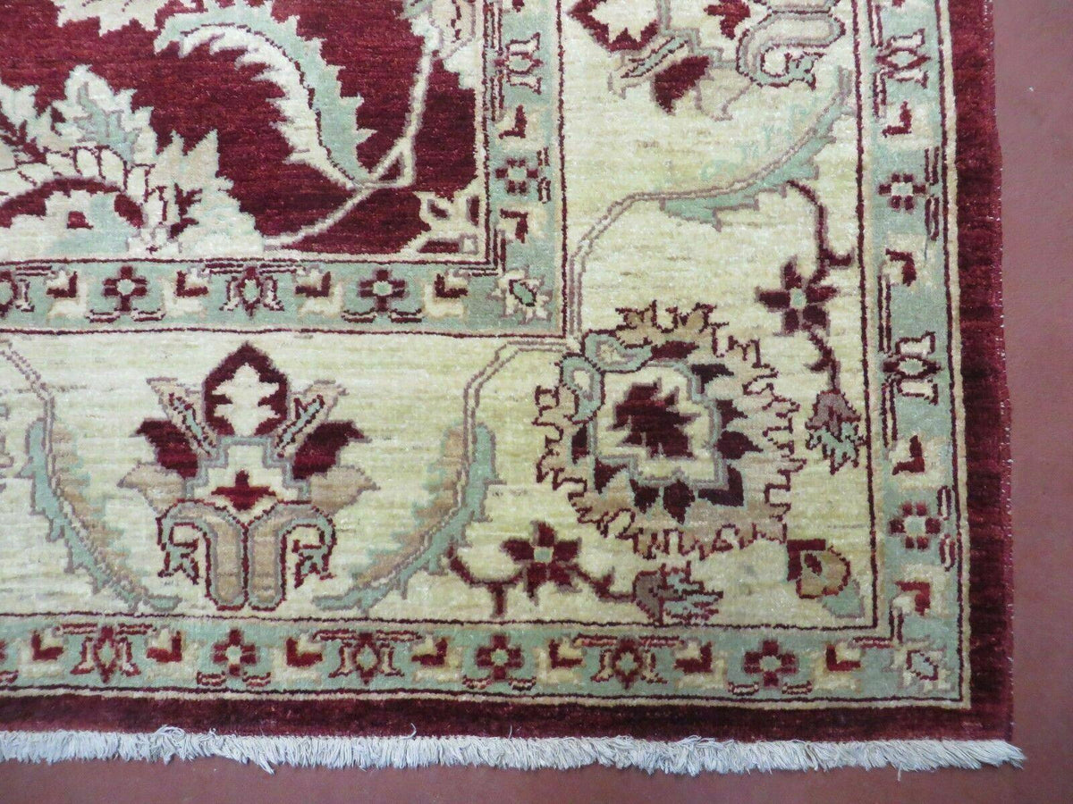 8' X 10' Vintage Fine Handmade Peshawar Agra Chobi Rug - Jewel Rugs, view 10