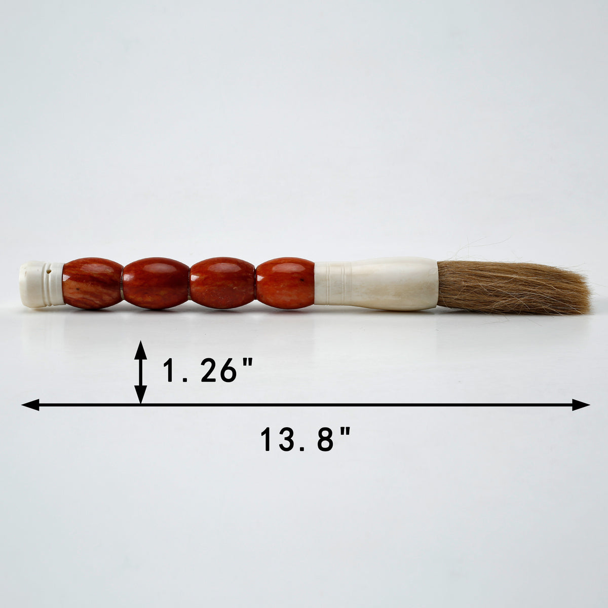 Approx.14" Burnt Orange Marble Calligraphy Brush