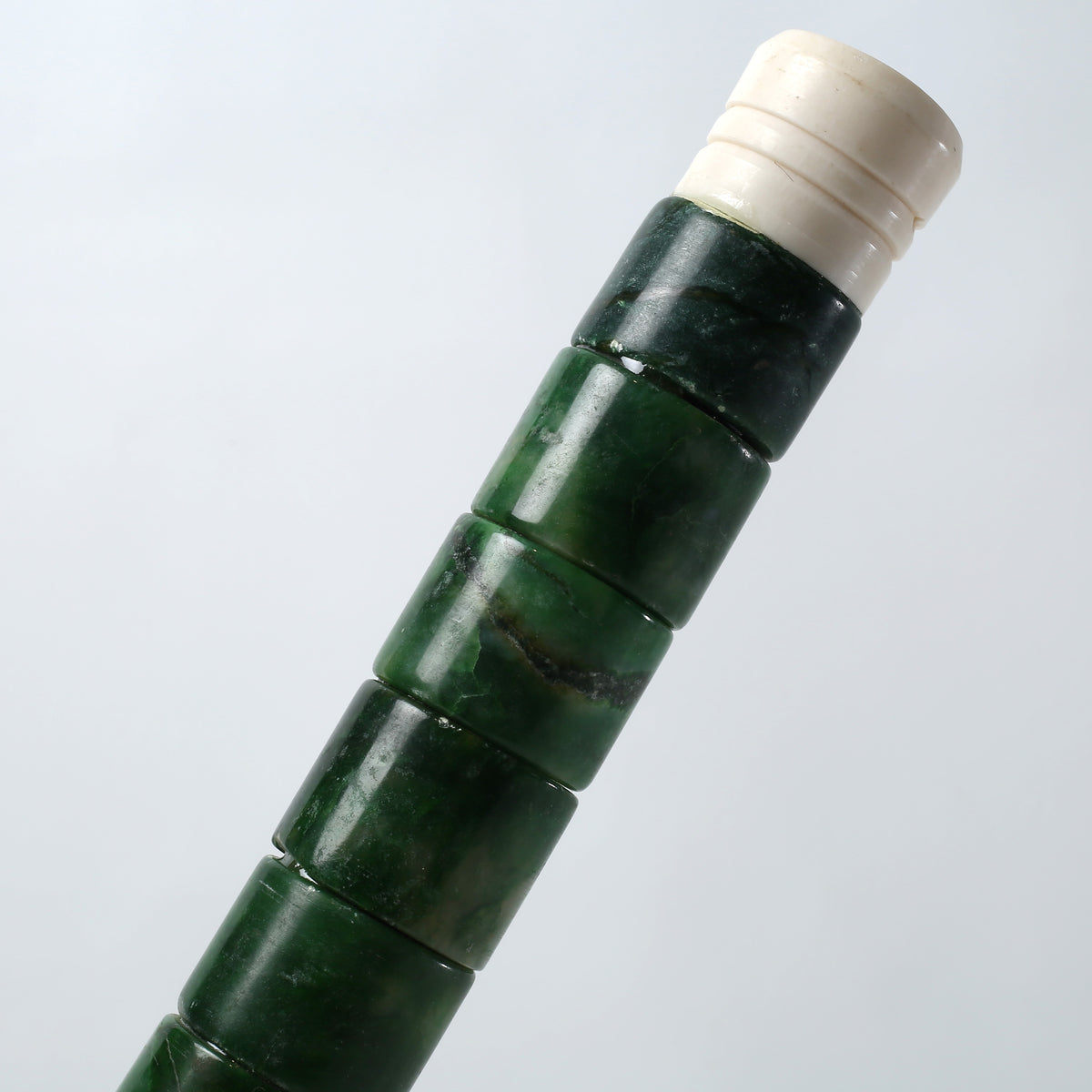 Approx. 15" Cylindrical Marble Calligraphy Brush Forest Green