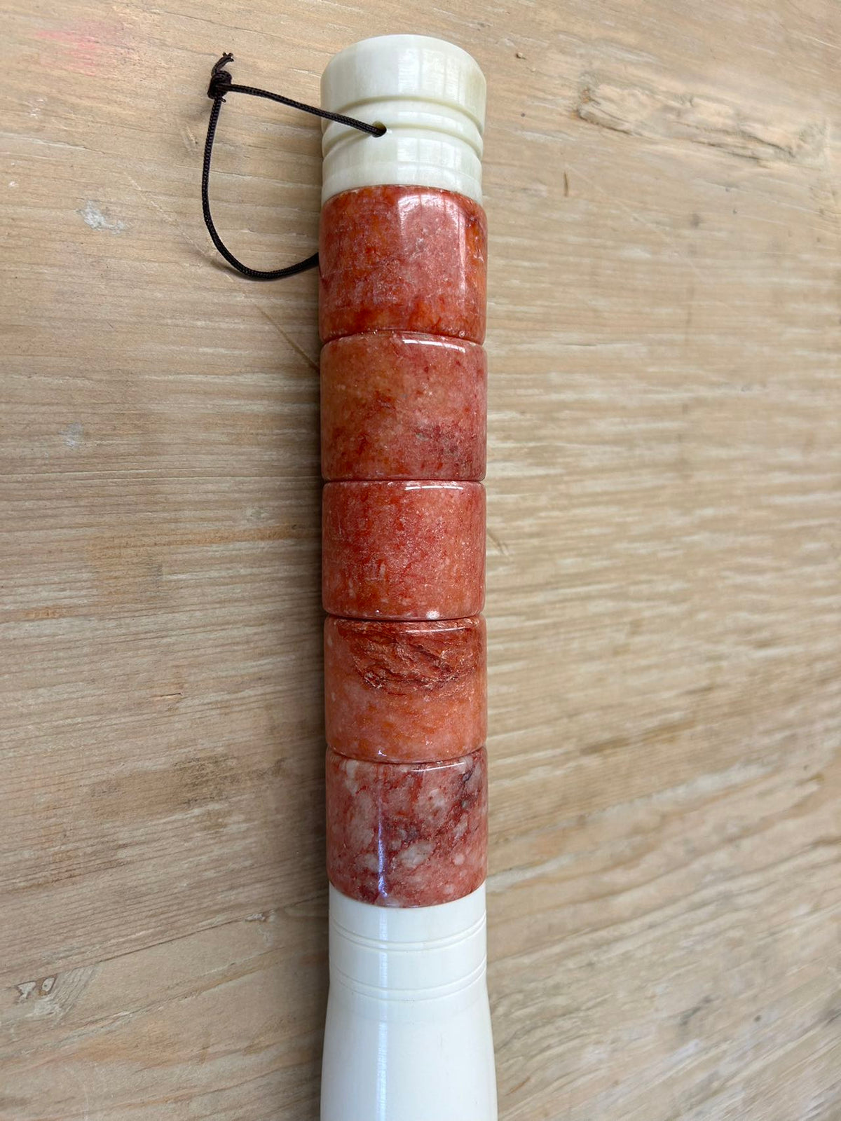 Approx. 13.5" Cylindrical Peach Marble Calligraphy Brush