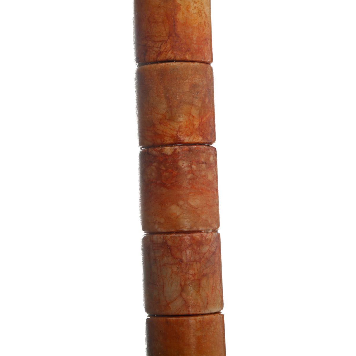 15" Calligraphy Brush Yellow Stone Cylinder