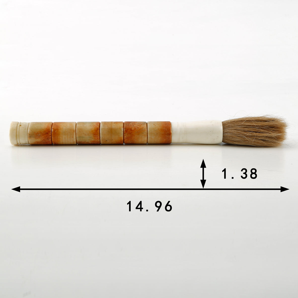 15" Calligraphy Brush Sunset Stone Cylinder
