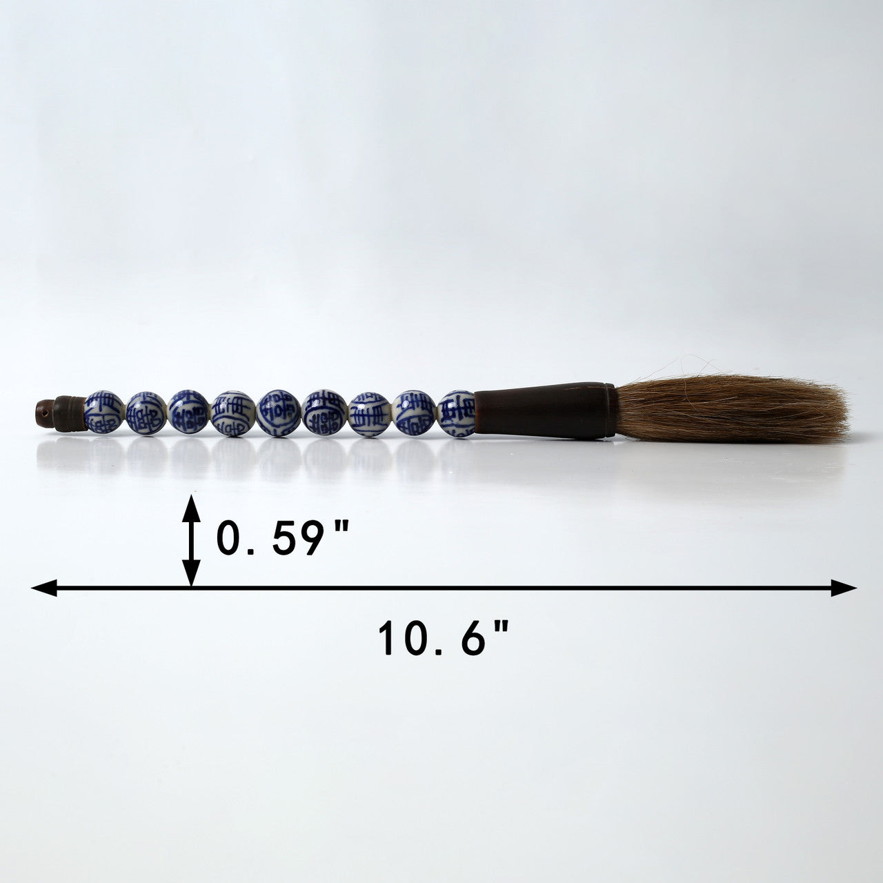 Approx. 11" Longevity B&W Ceramic Ball Calligraphy Brush Small image