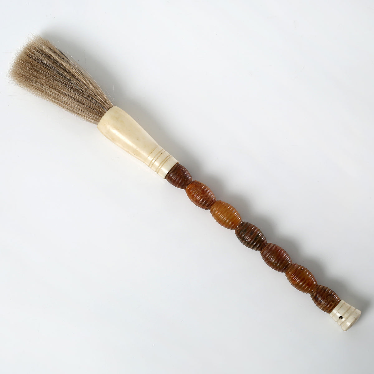 Approx.11" BrownJade calligraphy brush with strips