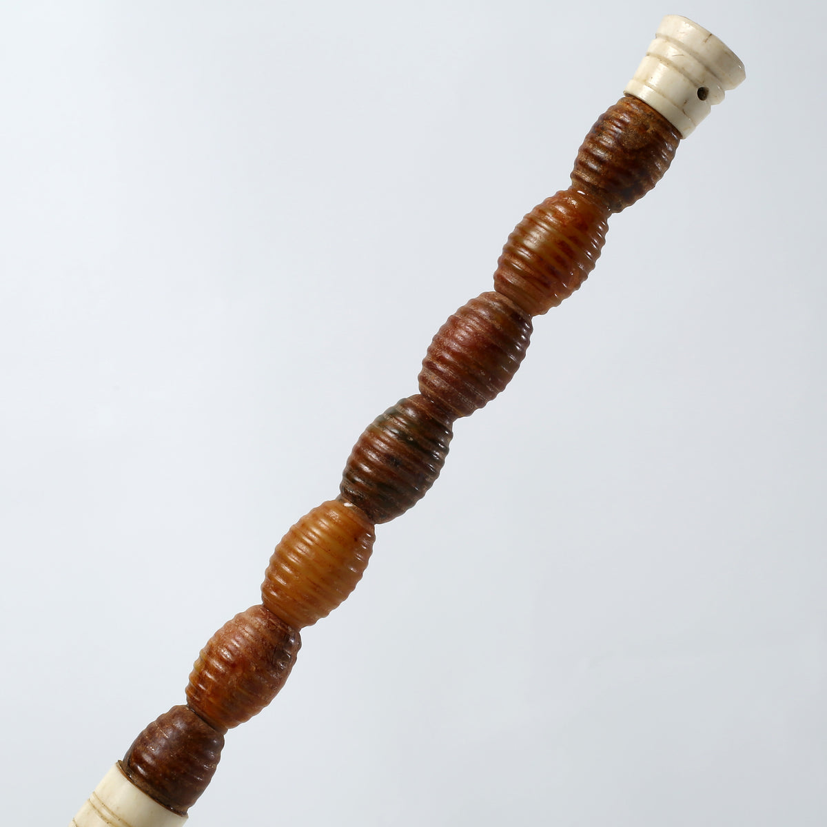 Approx.11" BrownJade calligraphy brush with strips