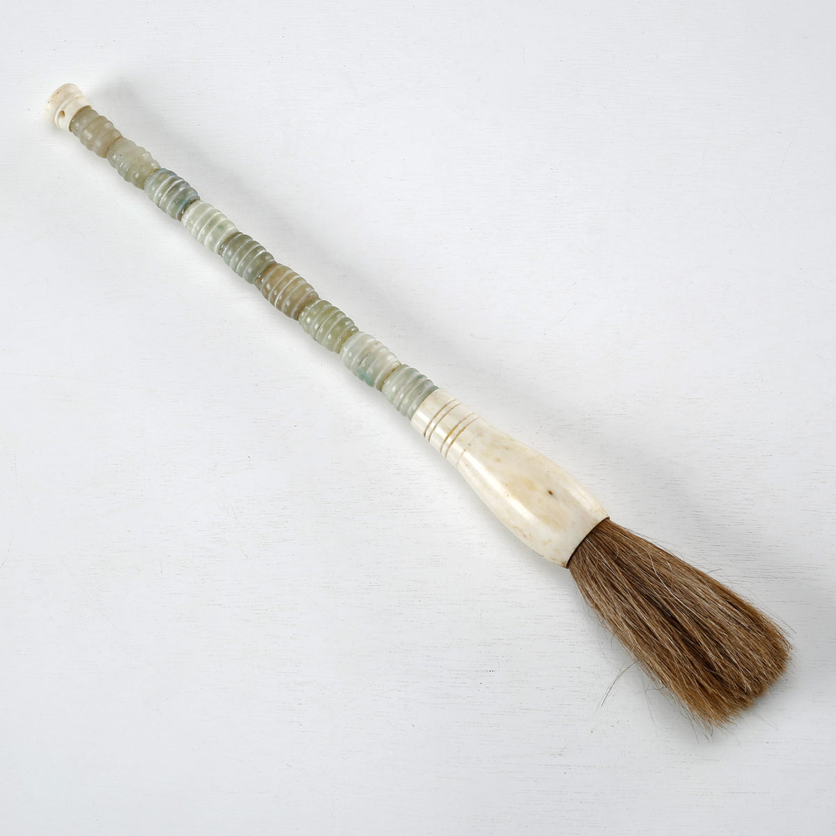 Approx.11"Neutral Jade calligraphy brush with strips