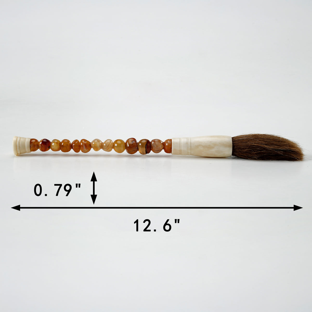 Approx.13"natural agate beads calligraphy brush