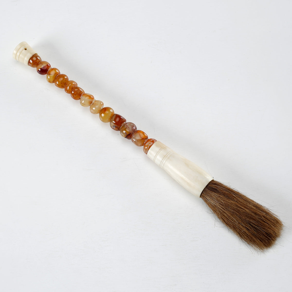 Approx.13"natural agate beads calligraphy brush