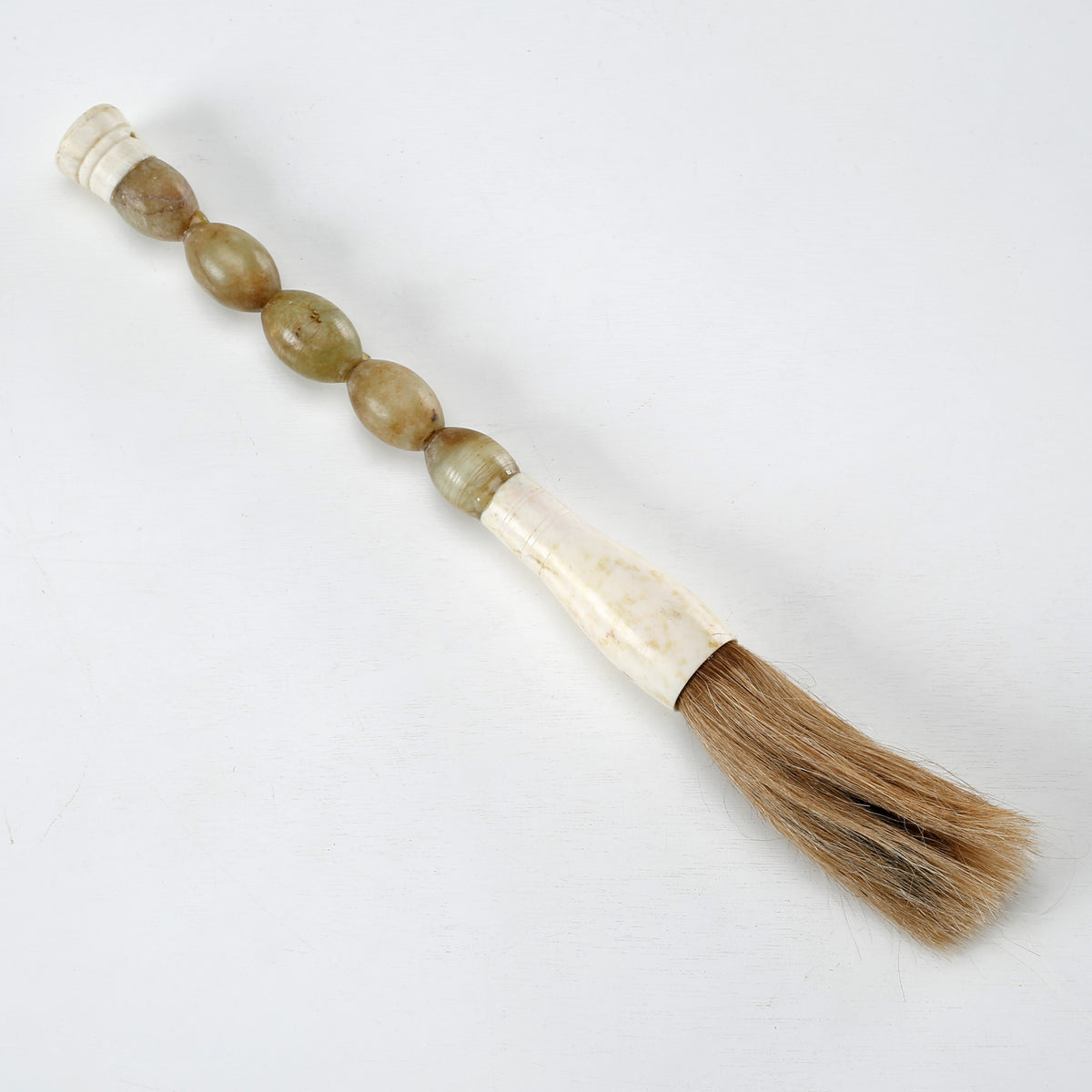 Approx.12" oval shaped Natural Fall Color Jade calligraphy brush