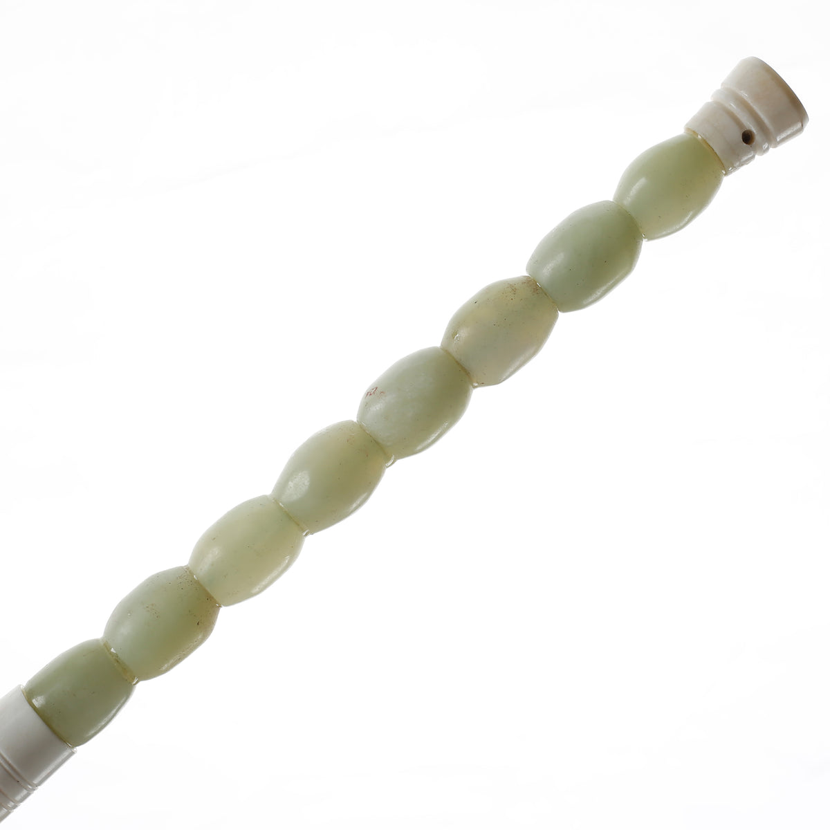 Approx.12" Natural Cylindrical Green Jade calligraphy brush