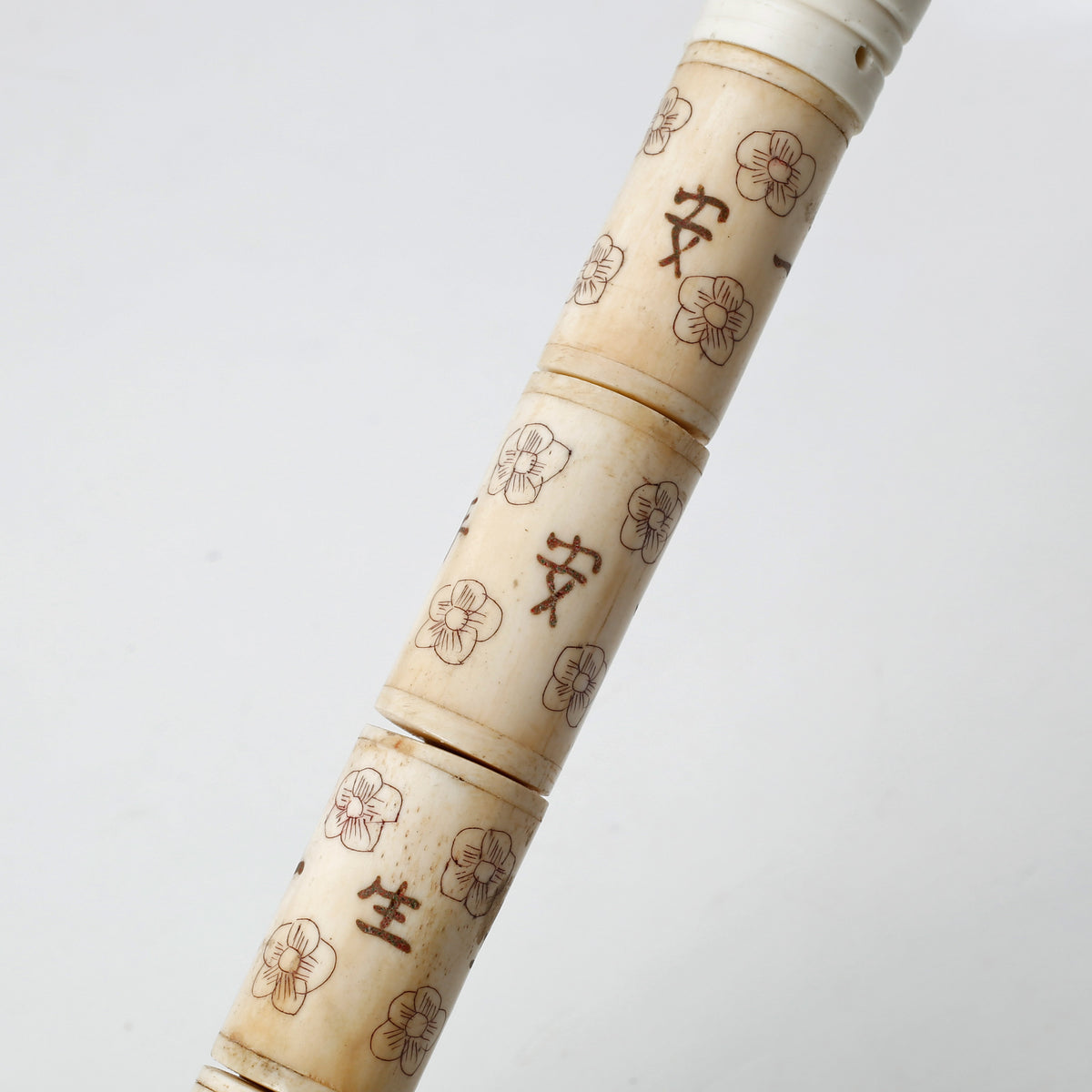 Approx.15"carved bone calligraphy brush