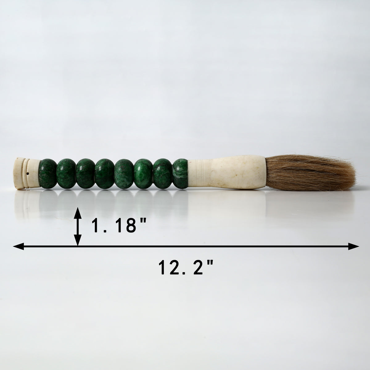 Green Jade Abacus Calligraphy Brush - M