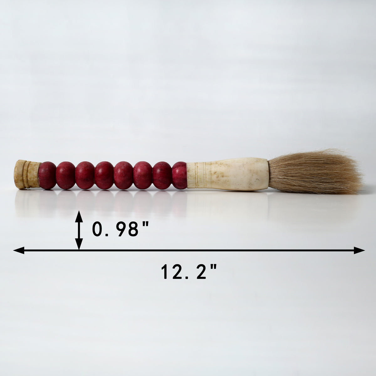 Approx. 12 Inches Long Red Jade Abacus Calligraphy Brush