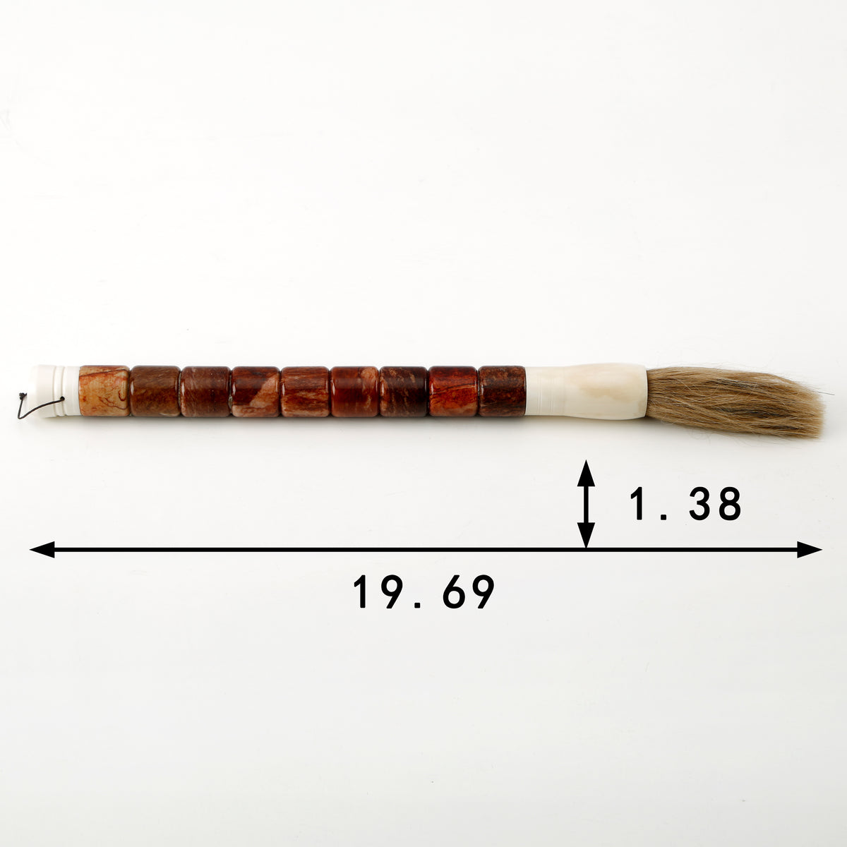 Approx. 20" Red Jade Calligraphy Brush