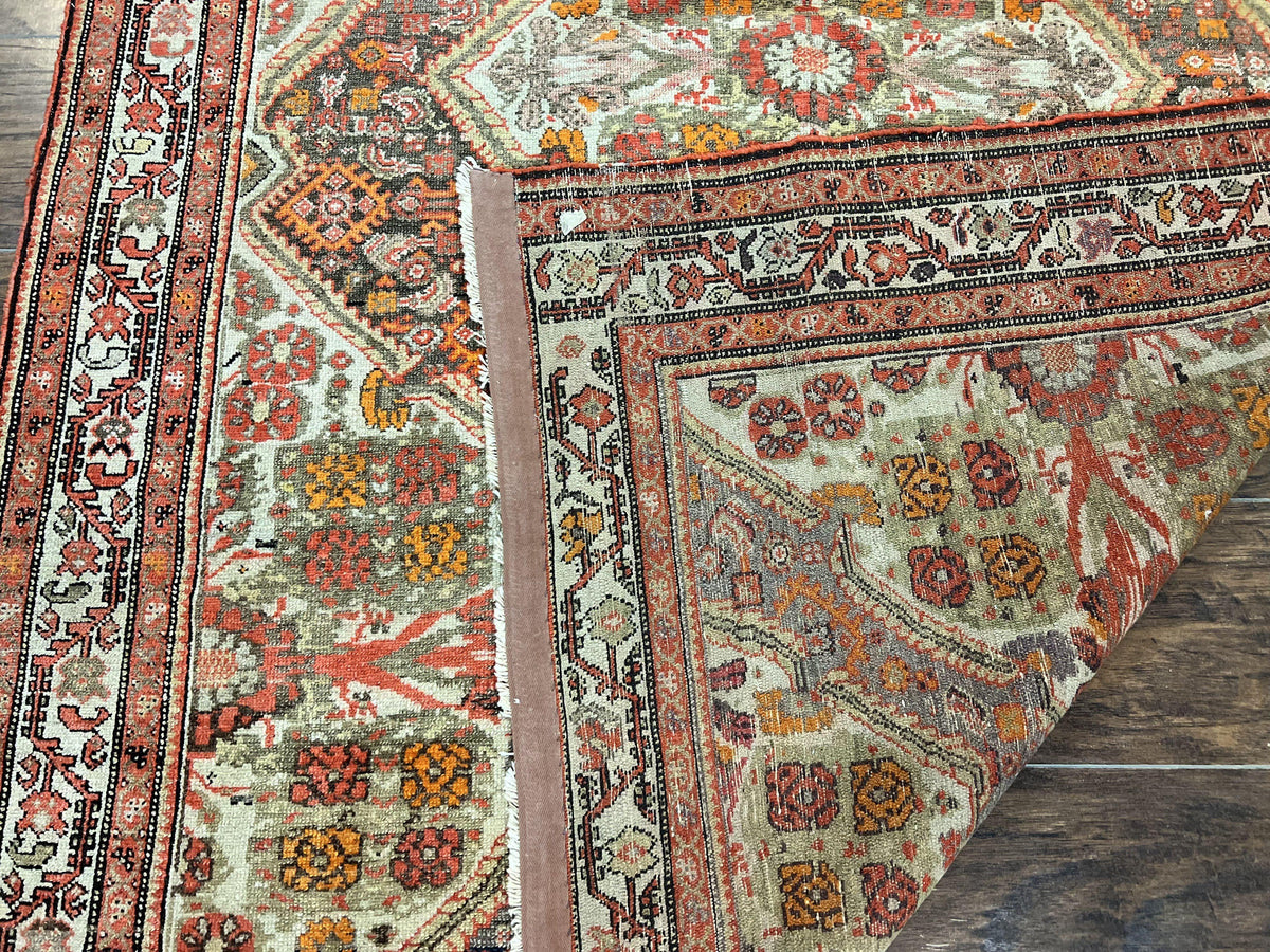 Wonderful Antique Persian Malayer Rug 4x6, Wool Hand Knotted Authentic Oriental Carpet, Very Fine - Jewel Rugs, view 12