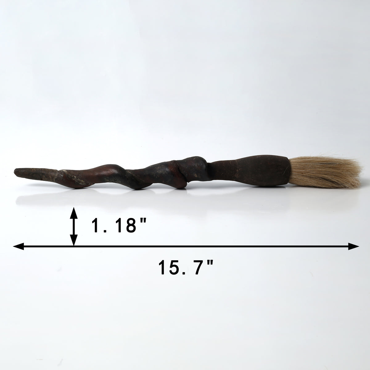 Approx. 19" Long Calligraphy Brush with Live Edge Old Branch