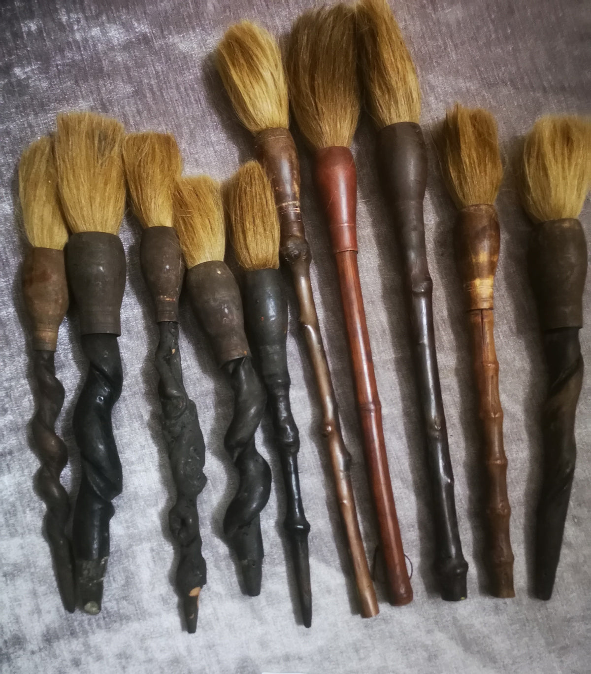 Approx. 19" Long Calligraphy Brush with Live Edge Old Branch
