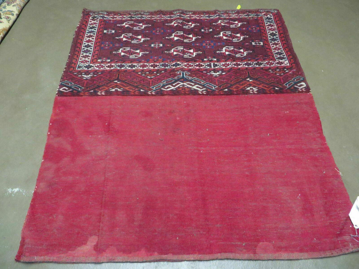 2.5' X 4' Antique Handmade Bokhara Turkoman Yamud Wool Rug Kilim Backing NICE - Jewel Rugs, view 12