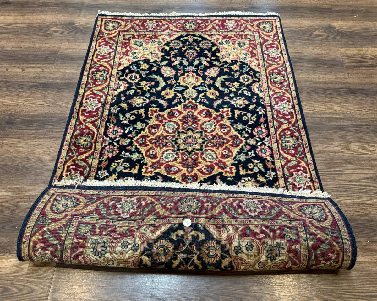Pak Persian Sarouk Rug 3x5, Navy Blue and Red - Jewel Rugs, view 12