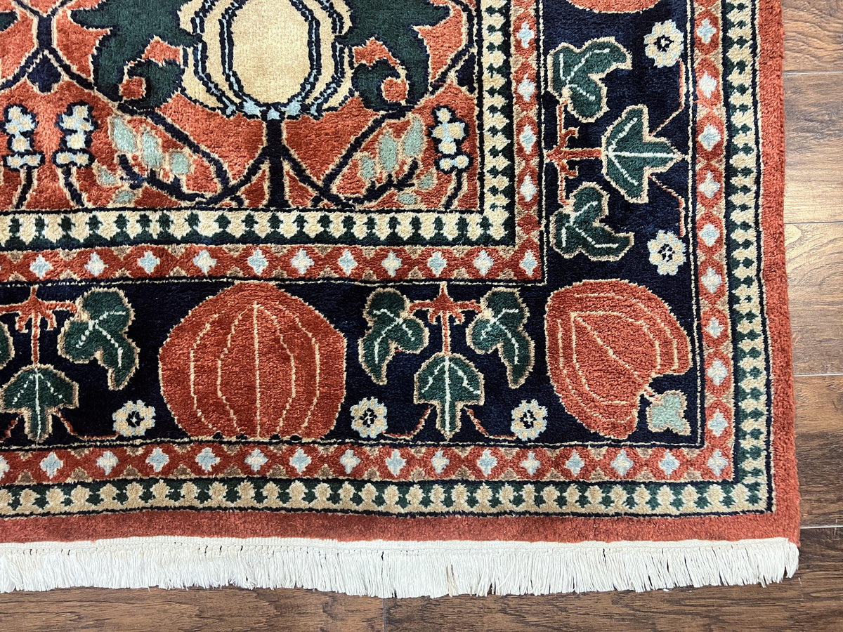 Indo Persian Bidjar Rug 8x10, Red and Black, Handmade Vintage Wool Carpet - Jewel Rugs, view 10