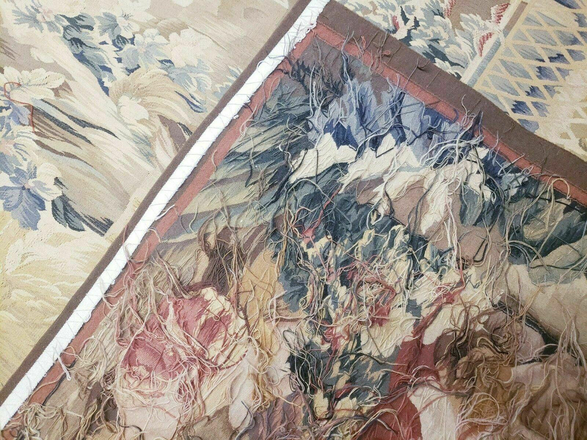 4' X 6' Tapestry French Design Handmade Aubusson Weave Nature One Of A Kind - Jewel Rugs, view 9