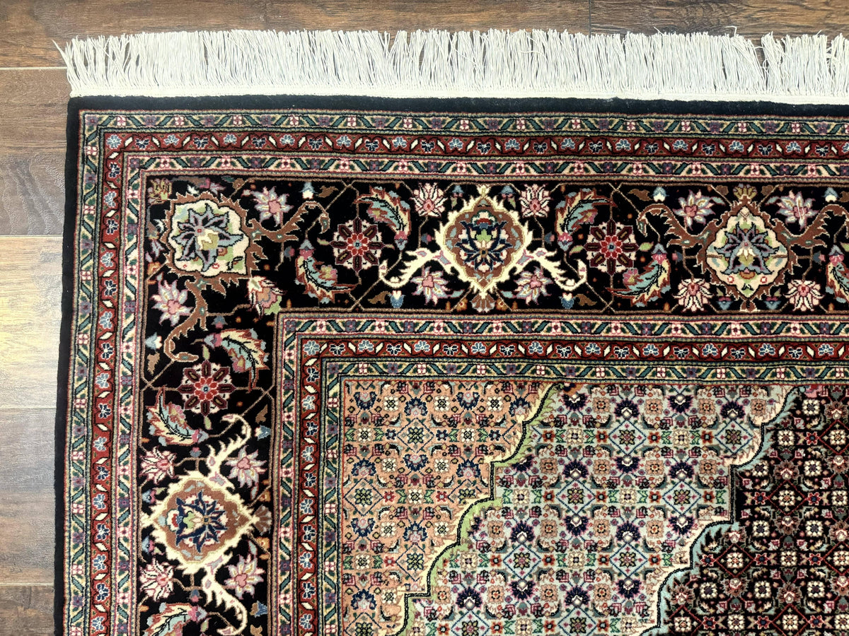 Sino Persian Rug 6x9, Herati Very Fine 400 KPSI, Black - Jewel Rugs, view 7