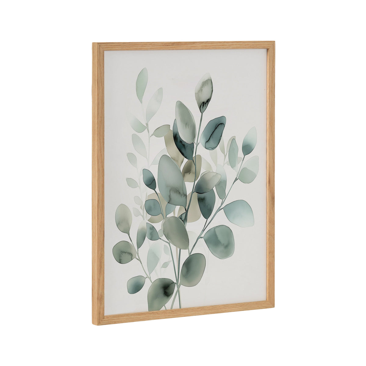 Gallery Modern Minimalist Botanical Watercolor in Muted Teal Print by The Creative Bunch Studio