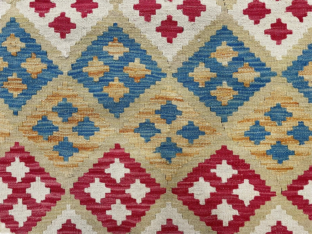 3x5 Kilim Rug Multicolor Tribal Kilim Rug 3 x 5 Tan Light Blue Red Beige New Turkish Anatolian Wool Kilim Flatweave Rug - Jewel Rugs, view 7