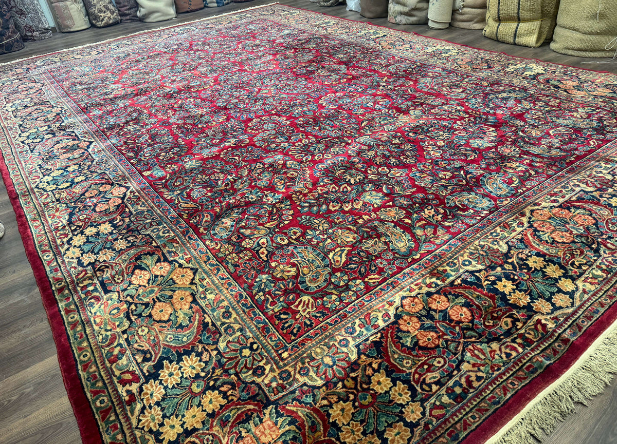 Palace Size Antique Persian Sarouk Rug 12x18 - Jewel Rugs, view 13