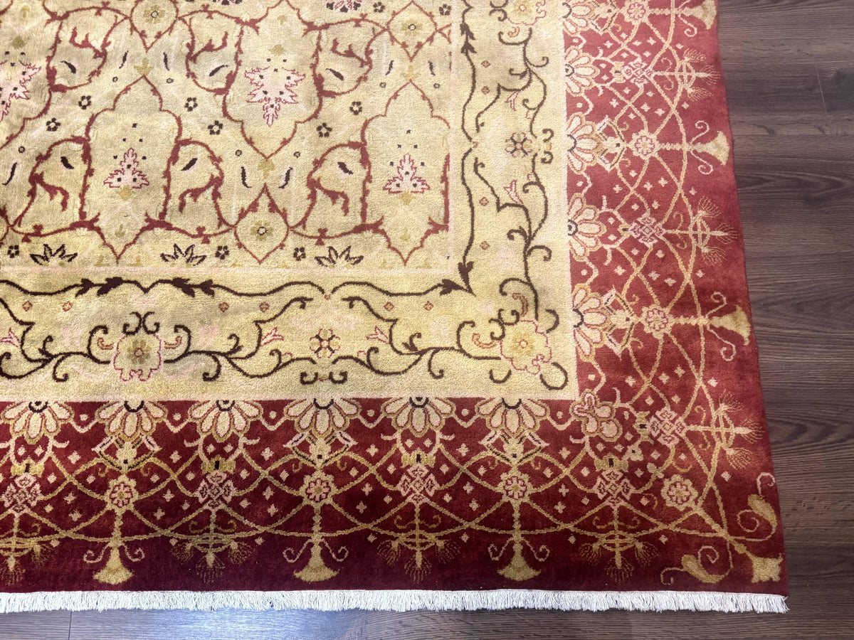 Pak Persian Rug 8x10, Allover Pattern, Gold-Tan, Fine 200 KPSI - Jewel Rugs, view 10