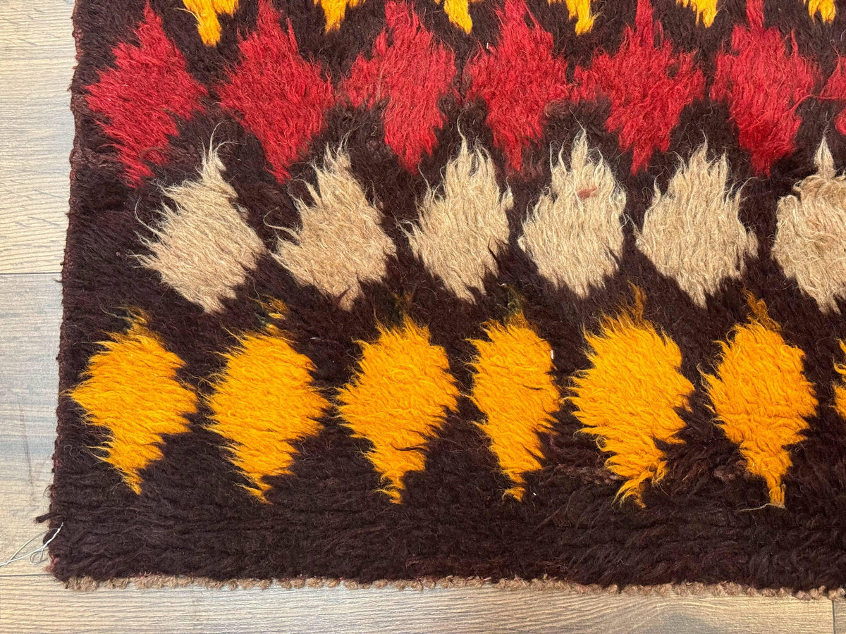 Shaggy Balouch Rug 3x4, Tribal Rug, Afghan Rug, Brown, Multicolor - Jewel Rugs, view 9