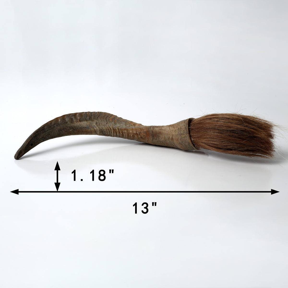 Ram Horn Calligraphy Brush( Approx 14" Long. Size and color vary)