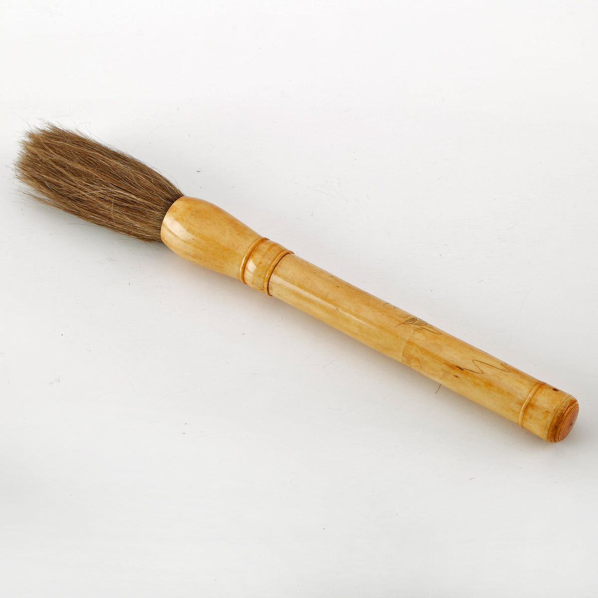 13" Hand Painted Yellow Bone Calligraphy Brush Small