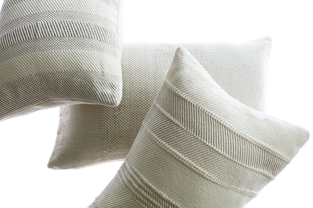 Tom Grey Woven Lumbar Pillow - Homelosophy, view 4